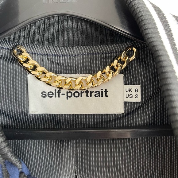 Self Portrait Scalloped Edge Bomber Jacket US 2 - Picture 11 of 11